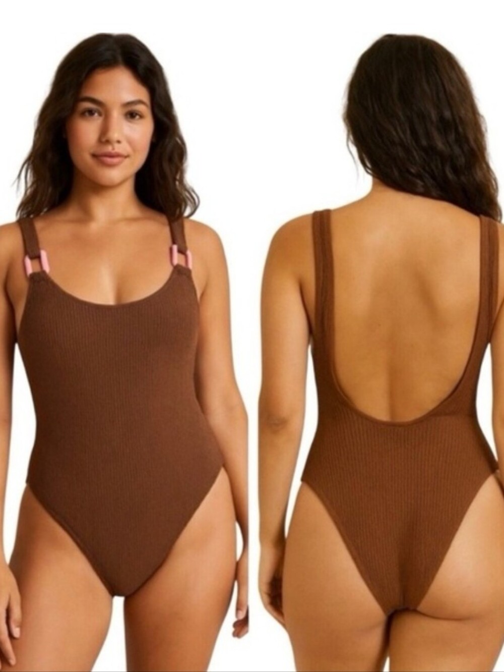 NWT Aerie Crinkle Birthday Scoop Cheekiest One Piece Swimsuit